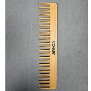 Vintage CONAIR WIDE TOOTH COMB “6.5” Brown Comb